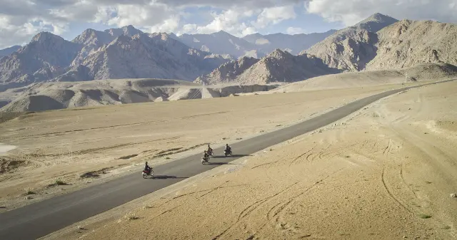 Riders on the Ladakh highway
